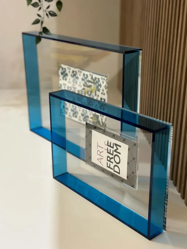 Motif by Afnan Acrylic Frame Big - Blue Hot