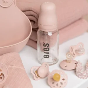 BIBS Baby Glass Bottle Complete Set 110ml - Blush Clearance