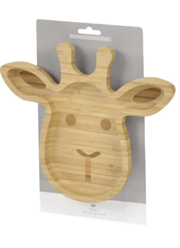 BAMBAM Bamboo Giraffe Plate Clearance