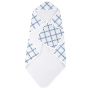 Newcastle Classics Blue Buffalo Check Plaid Hooded Towel and Washcloth Set Online