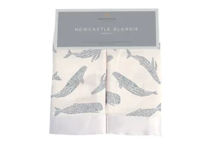 Newcastle Classics Blue Shadow Whales Bamboo Blankie Best