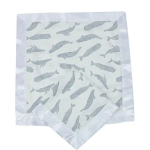 Newcastle Classics Blue Shadow Whales Bamboo Blankie Best