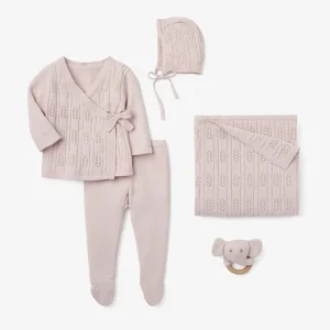 Elegant Baby Blush Pink Newborn Coming Home Outfit Boxed Set Clearance