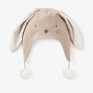 Elegant Baby Brown Bunny Aviator Knit Baby Hat Hot