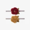 Elegant Baby Burgundy / Mustard Rose Baby Headbands Online