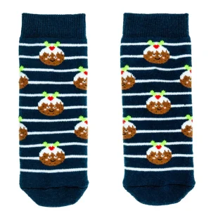 Squelch Christmas Pudding Tot Welly Socks Clearance