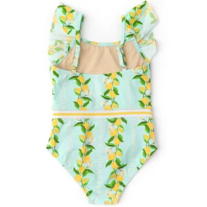 Shade Critters Citrus Grove Ruffle Shoulder Swimsuit Hot