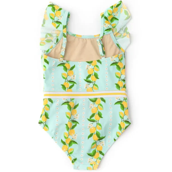 Shade Critters Citrus Grove Ruffle Shoulder Swimsuit Hot