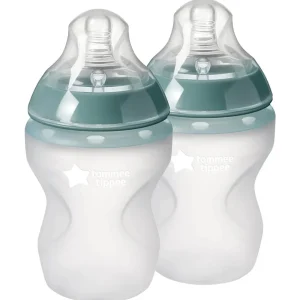 Tommee Tippee Closer To Nature Silicone Baby Bottle TWO PACK - 260ML Clearance