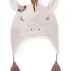 Elegant Baby Cream Unicorn Aviator Knit Baby Hat New