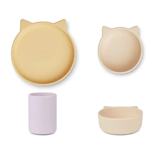 Liewood Cyrus Silicone Junior Set - Cat Jojoba Multi Mix New