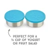 LunchBots Dips 4.5 oz - Set of Two Aqua Outlet