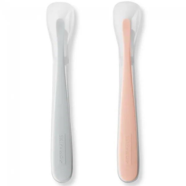 Skip Hop Easy-Feed Spoons-Grey/Soft Coral Outlet