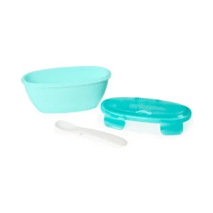 Skip Hop Easy-Serve Travel Bowl & Spoon- Teal Clearance