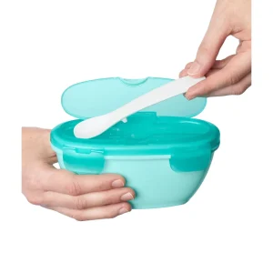 Skip Hop Easy-Serve Travel Bowl & Spoon- Teal Clearance