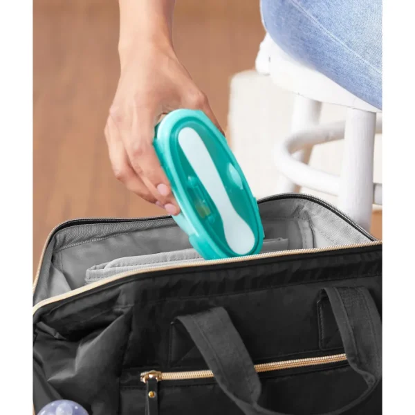 Skip Hop Easy-Serve Travel Bowl & Spoon- Teal Clearance