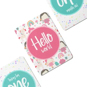 Twinkle u0026 Giraffe Fairies and Unicorns Baby Milestone Cards - Set of 25 Hot