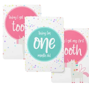 Twinkle u0026 Giraffe Fairies and Unicorns Baby Milestone Cards - Set of 25 Hot