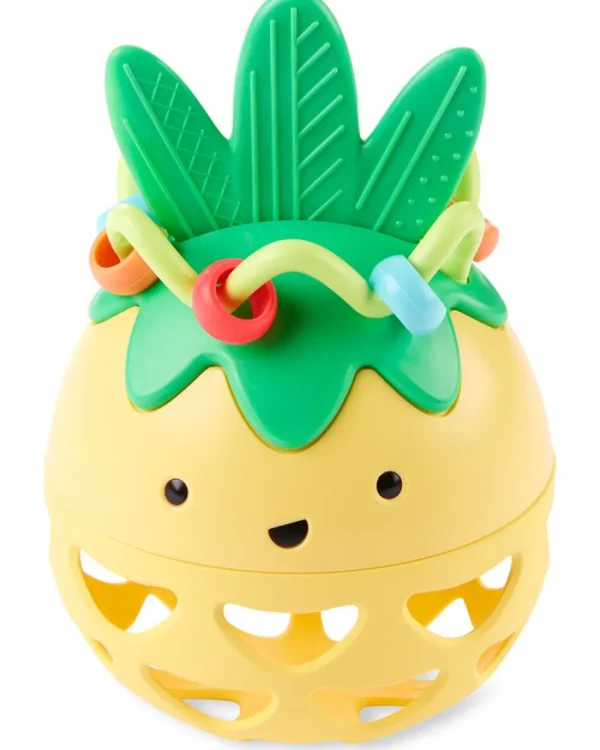 Skip Hop Farmstand Roll-Around Pineapple Rattle Baby Toy Hot