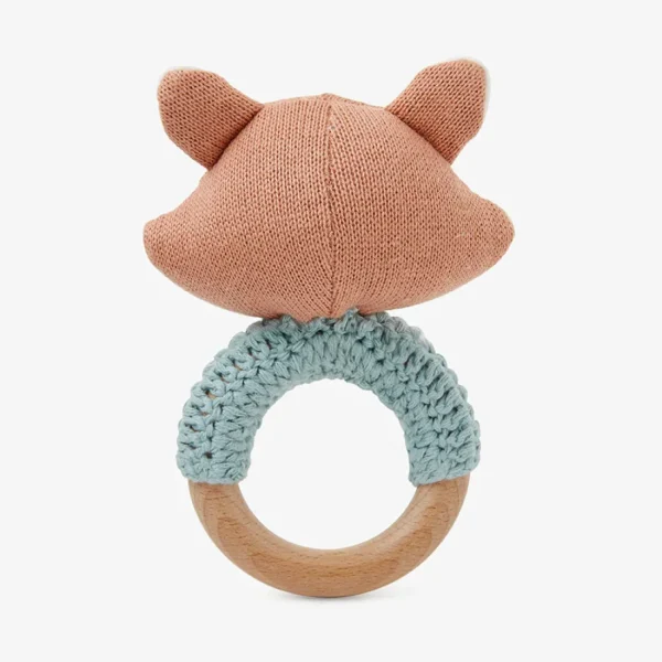 Elegant Baby Felix Fox Wooden Baby Rattle Online