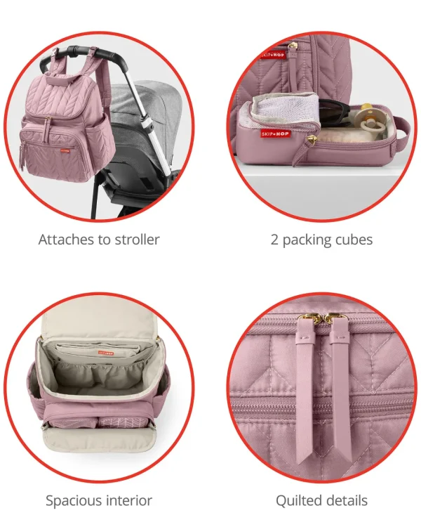 Skip Hop Forma Diaper Backpack - Mauve Online