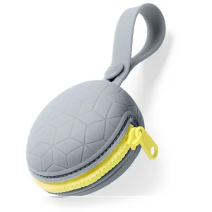 Skip Hop Grab & Go Silicone Pacifier Holder- Grey Outlet