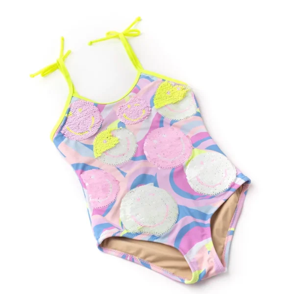 Shade Critters Happy Swirl Girls Flip Sequin One Piece Swimsuit Online