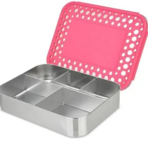 LunchBots Large Cinco Bento Box - Pink Dots Clearance