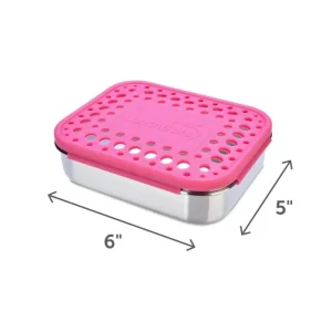 LunchBots Large Trio Bento Box - Pink Dots Outlet