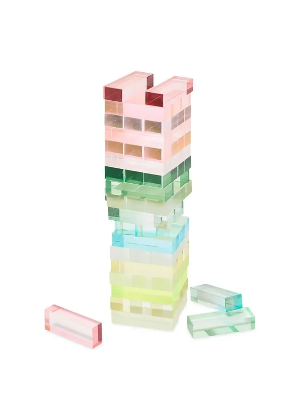 SunnyLife Lucite Jumbling Tower - Aurora Clearance