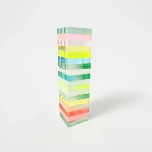 SunnyLife Lucite Jumbling Tower - Aurora Clearance