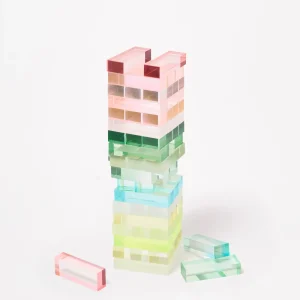 SunnyLife Lucite Jumbling Tower - Aurora Clearance