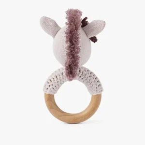 Elegant Baby Luna Unicorn Wooden Baby Rattle Clearance