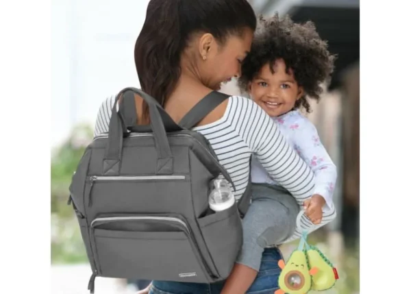 Skip Hop Mainframe Wide Open Diaper Backpack - Charcoal Online