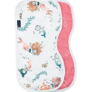 Bebe au Lait Mermaid + Bubbles Oh So Soft Muslin Burp Cloths Outlet