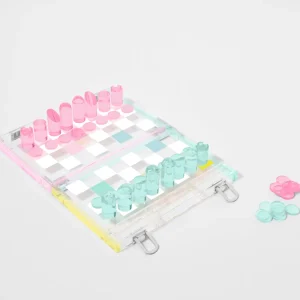 SunnyLife Mini Lucite Chess & Checkers - Aurora Sale