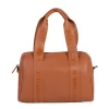 Childhome Mommy Club Nursery Bag - Signature - Vegan Leather - Brown Hot