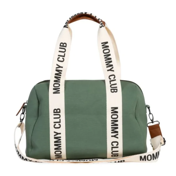 Childhome Mommy Club Nursery Bag - Signature Canvas - Green Best