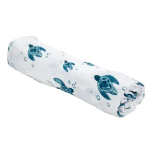 Bebe au Lait Muslin Swaddle Blanket Oh So Soft Sea Turtles Sale