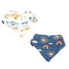 Bebe au Lait Narwhal + Hello Sunshine Bandana Bib Set New