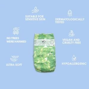 PureBorn Organic Diapers Size 2 - 3-6kg - 64 Diapers - Tropical Print Online