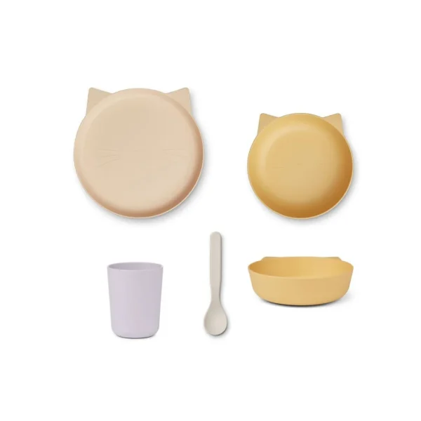 Liewood Paul Tableware Set - Cat Jojoba Multi Mix Clearance