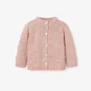 Elegant Baby Pink Popcorn Knit Baby Cardigan Discount