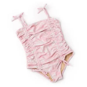 Shade Critters Pink Swirl Cinched Swimsuit with Skirt Discount