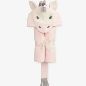 Elegant Baby Pink Unicorn Hooded Baby Bath Wrap New