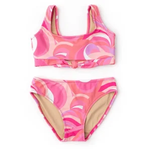 Shade Critters Pink Waves Knot Front Bikini Fashion