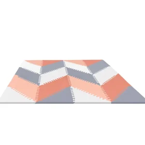 Skip Hop Playspot Geo Foam Floor Tiles - Grey / Peach Fashion