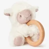 Elegant Baby Plush Lamb Wooden Ring Rattle Best