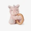 Elegant Baby Plush Unicorn Wooden Ring Rattle Online