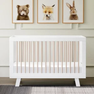 Babyletto Pre-Order Hudson 3-in-1 Convertible Crib - White/Washed Natural New